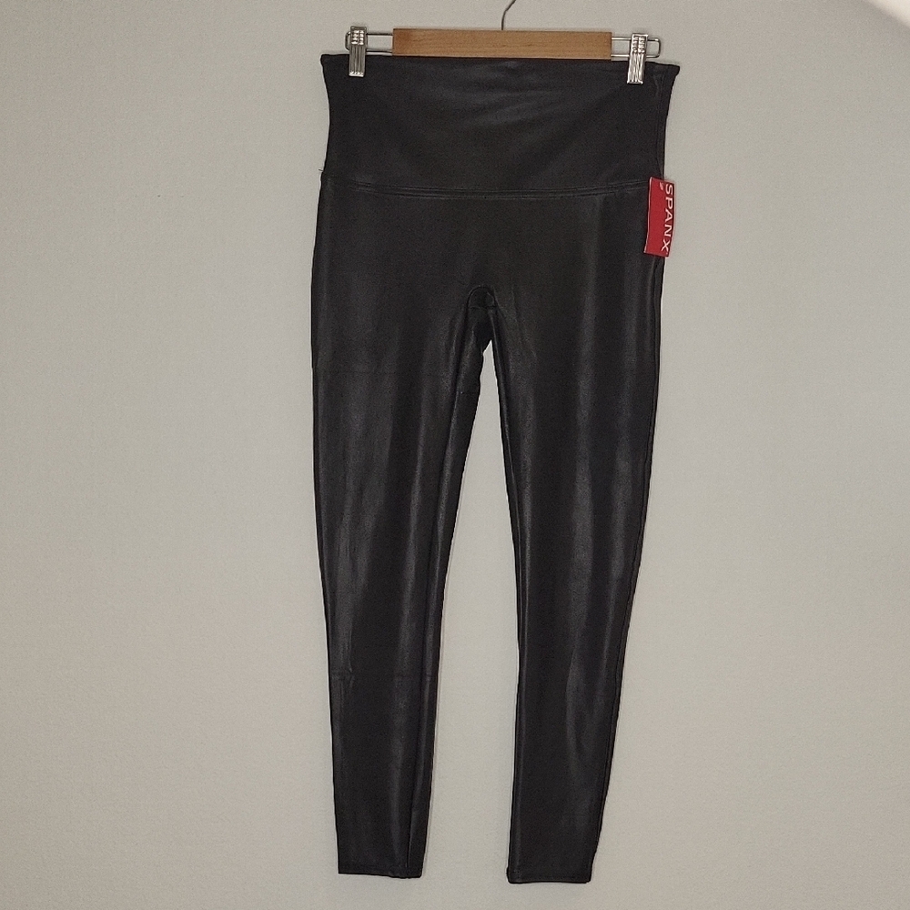 SPANX Shiny Black Leggings